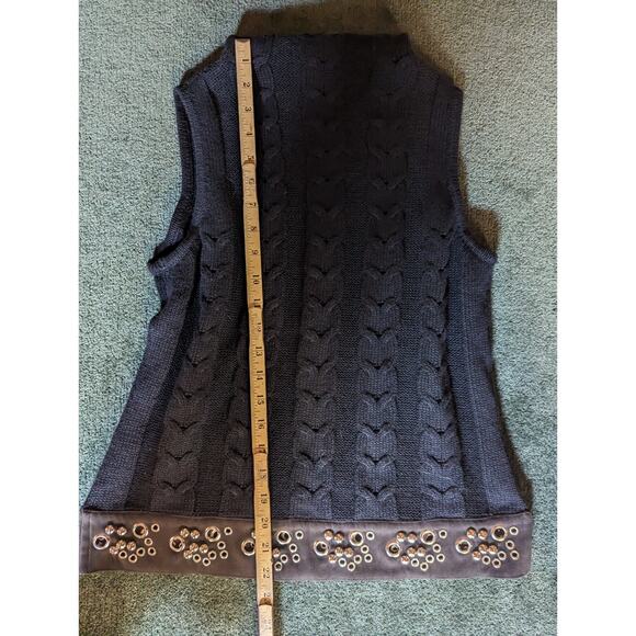 Vintage Y2K Archive Avade Garde Knit Sleeveless Sweater Grommet Techwear Sz M - Picture 6 of 6